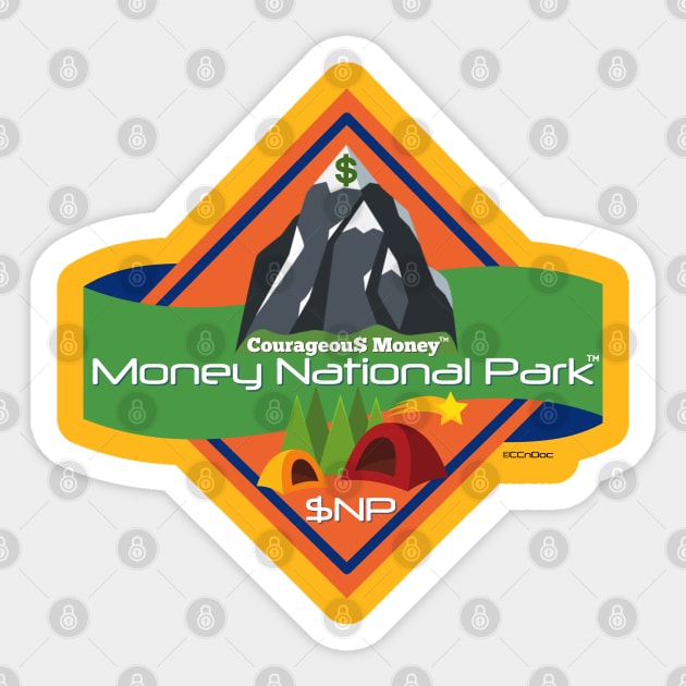 Courageous Money - Money National Park Design Sticker by CCnDoc